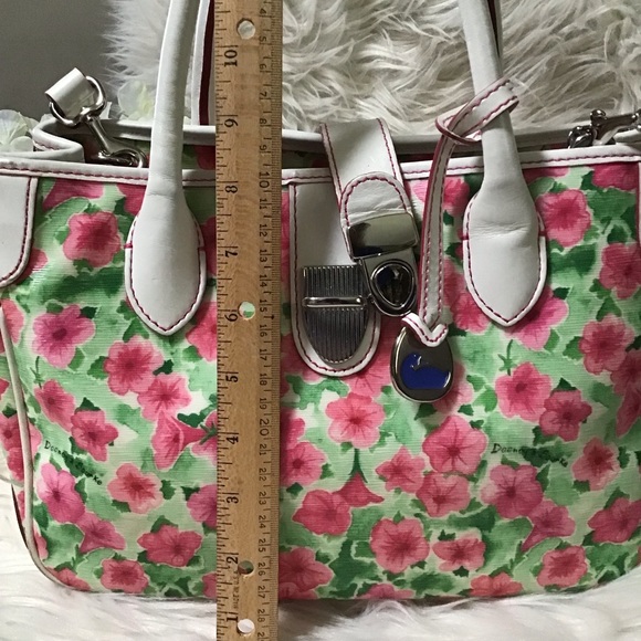 (1373) Dooney petunia floral spring satchel vintage pattern🌸🌸🌸 - Picture 6 of 16